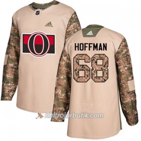 Män Ishockey Ottawa Senators Tröja Mike Hoffman 68 Adidas 2017-2018 Camo Veterans Day Practice Authentic